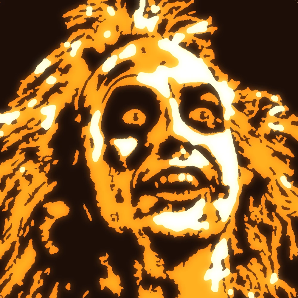 How the Beetlejuice stencil glows by candlelight
